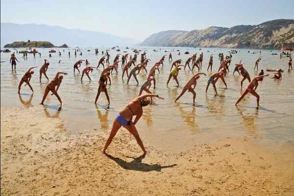 La plage Rajska - Rab, Croatie