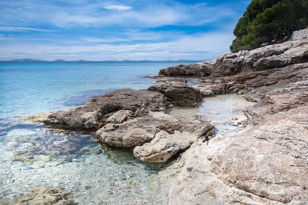 Plage Slanica - Murter, Croatie